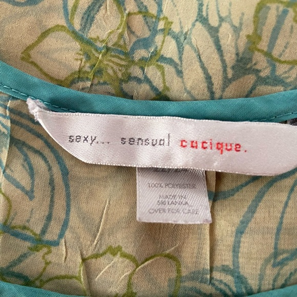 Cacique Women’s yellow Floral Chiffon Lingerie Sleep Set Tank Shorts Sheer 22/24 - Picture 6 of 11